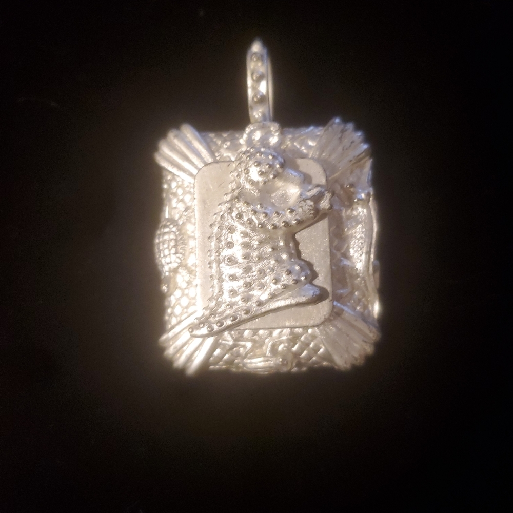 Rebecca Collins for Neiman Marcus Silver Pendant with Aquatic Life Themed Design